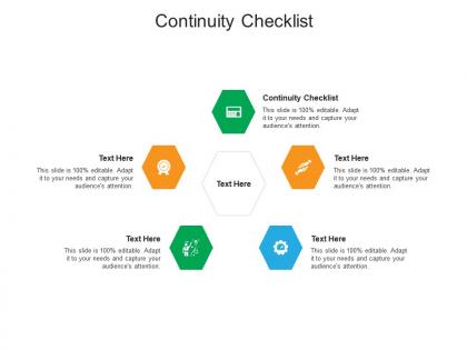 Continuity checklist ppt powerpoint presentation styles show cpb