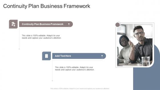 Continuity Plan Business Framework In Powerpoint And Google Slides Cpb