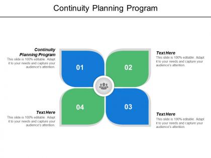 Continuity planning program ppt powerpoint presentation model template cpb