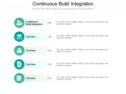 Continuous build integration ppt powerpoint presentation model background cpb