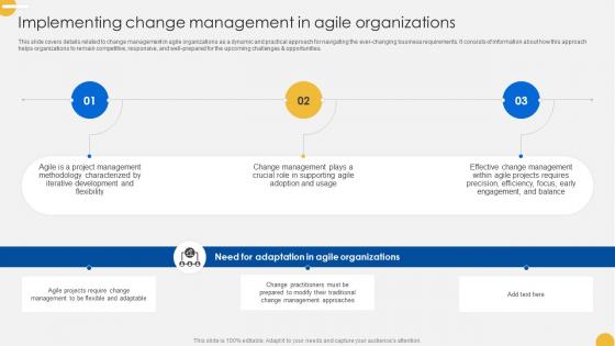 Continuous Change Management Implementing Change Management In Agile CM SS V
