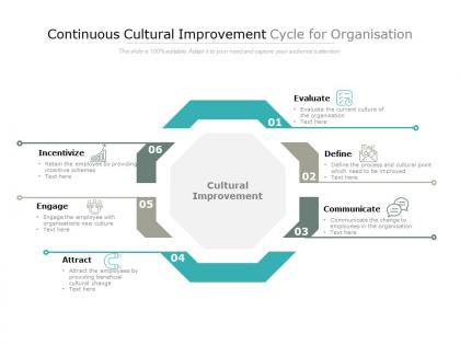 Continuous cultural improvement cycle for organisation