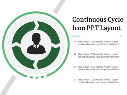 Continuous cycle icon ppt layout