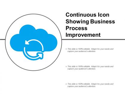 Continuous icon showing business process improvement