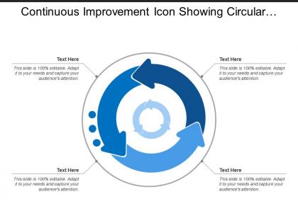 Continuous improvement icon showing circular arrows