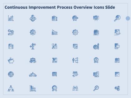 Continuous improvement process overview icons slide ppt powerpoint presentation summary show