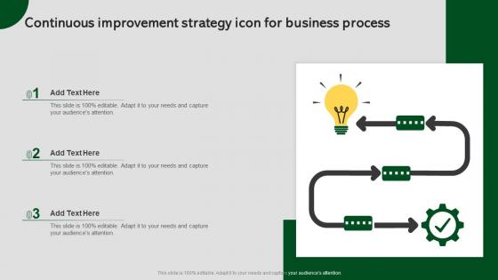 Continuous Improvement Strategy Icon For Business Process