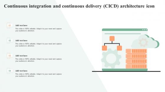 Continuous Integration And Continuous Delivery CICD Architecture Icon