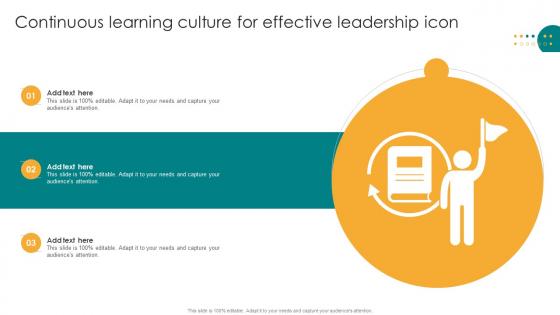 Continuous Learning Culture For Effective Leadership Icon