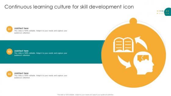Continuous Learning Culture For Skill Development Icon
