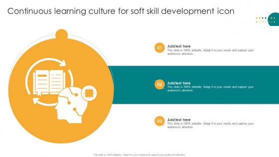 Continuous Learning Culture For Soft Skill Development Icon