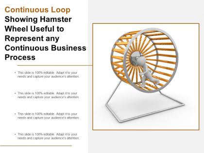 Continuous loop showing hamster wheel useful to represent any continuous business process