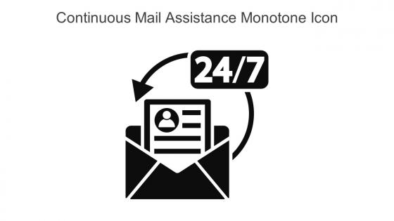 Continuous Mail Assistance Monotone Icon In Powerpoint Pptx Png And Editable Eps Format