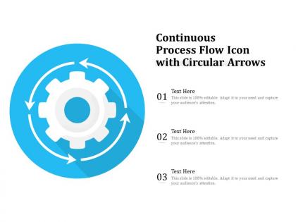 Continuous process flow icon with circular arrows