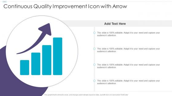 Continuous Quality Improvement Icon With Arrow