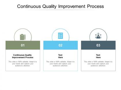 Continuous quality improvement process ppt powerpoint presentation show cpb
