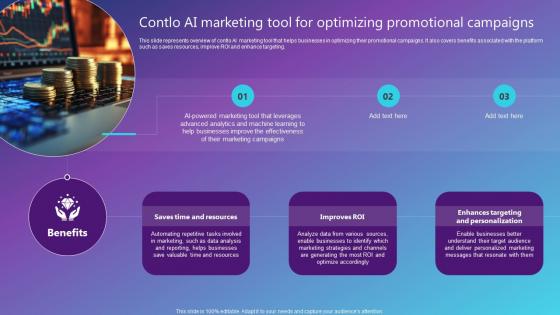 Contlo AI Marketing Tool For Optimizing Promotional Best AI Solutions Used By Industries AI SS V