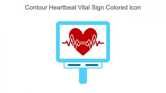 Contour Heartbeat Vital Sign Colored Icon In Powerpoint Pptx Png And Editable Eps Format