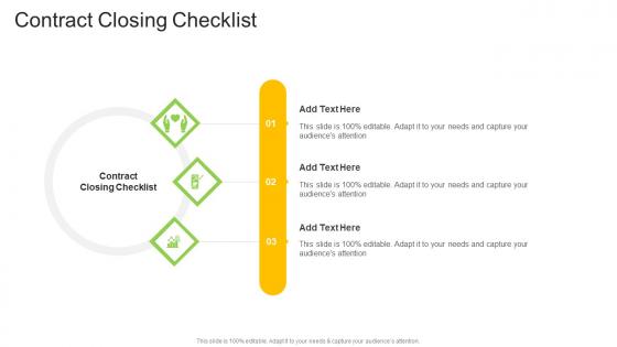 Contract Closing Checklist In Powerpoint And Google Slides Cpb