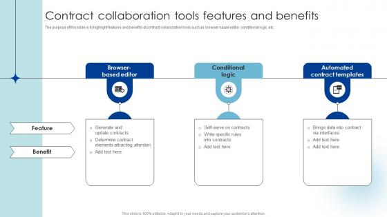 Contract Collaboration Tools Features And Benefits