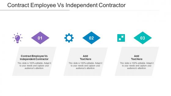 Contract Employee Vs Independent Contractor Ppt Powerpoint Presentation Rules Cpb