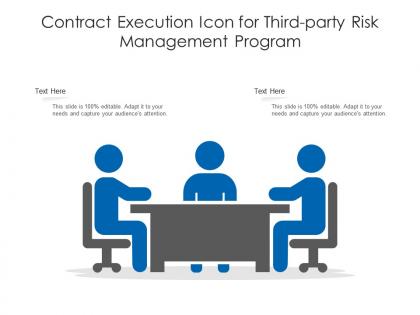 Contract execution icon for third party risk management program