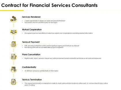 Contract for financial services consultants ppt powerpoint tutorials