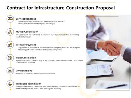 Contract for infrastructure construction proposal ppt powerpoint show themes