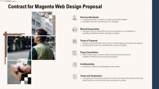 Contract for magento web design proposal ppt powerpoint presentation icon ideas