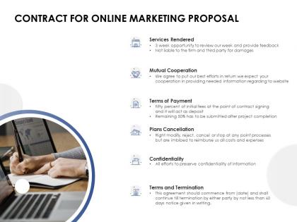 Contract for online marketing proposal confidentiality ppt powerpoint slides
