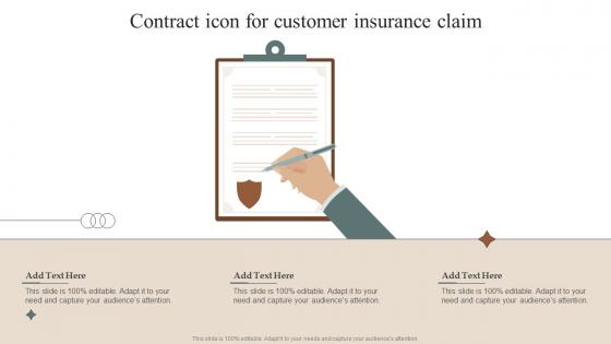 Contract Icon For Customer Insurance Claim
