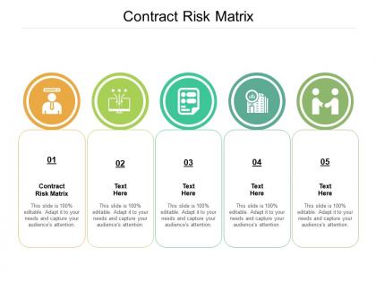 Contract risk matrix ppt powerpoint presentation gallery icons cpb