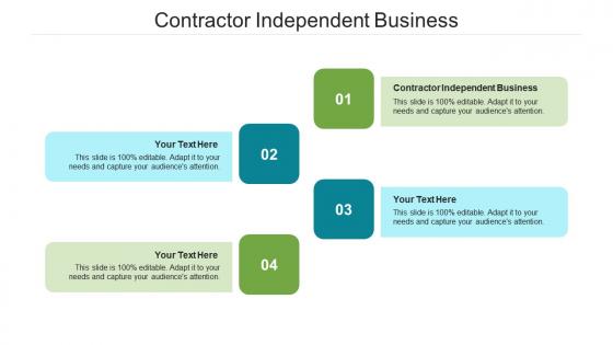 Contractor independent business ppt powerpoint presentation summary outline cpb