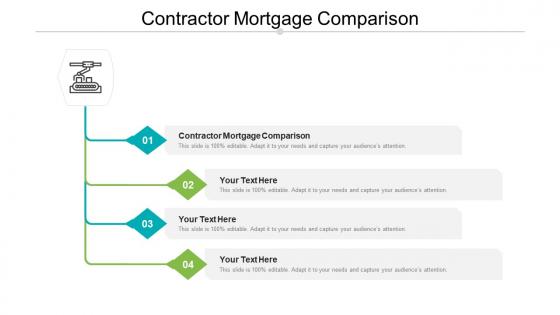 Contractor mortgage comparison ppt powerpoint presentation infographics show cpb