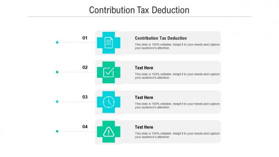 Contribution tax deduction ppt powerpoint presentation professional background cpb