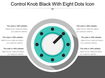 Control knob black with eight dots icon