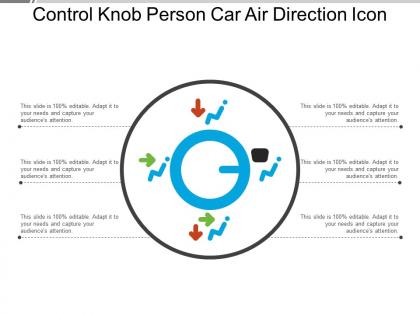 Control knob person car air direction icon