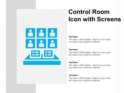 Control room icon with screens