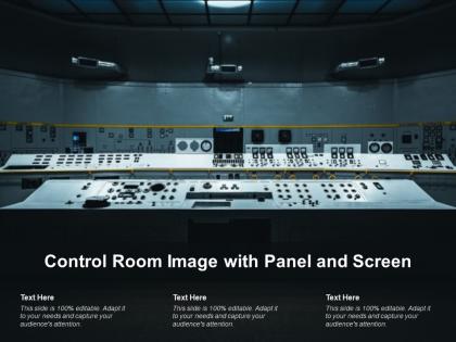 Control room image with panel and screen