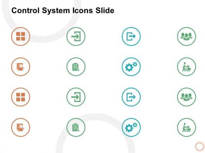 Control system icons slide gears l469 ppt powerpoint presentation design