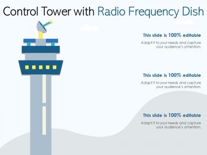 Control tower with radio frequency dish