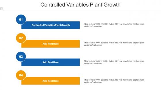 Controlled Variables Plant Growth Ppt Powerpoint Presentation Layouts Show Cpb