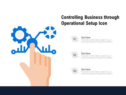Controlling business through operational setup icon