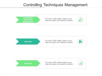 Controlling techniques management ppt powerpoint presentation file diagrams cpb