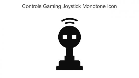 Controls Gaming Joystick Monotone Icon In Powerpoint Pptx Png And Editable Eps Format