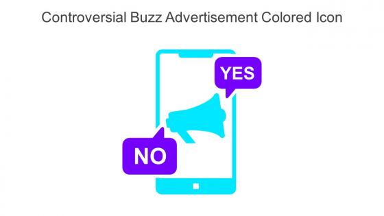 Controversial Buzz Advertisement Colored Icon In Powerpoint Pptx Png And Editable Eps Format