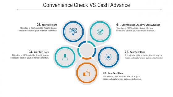 Convenience check vs cash advance ppt powerpoint presentation show graphics example cpb