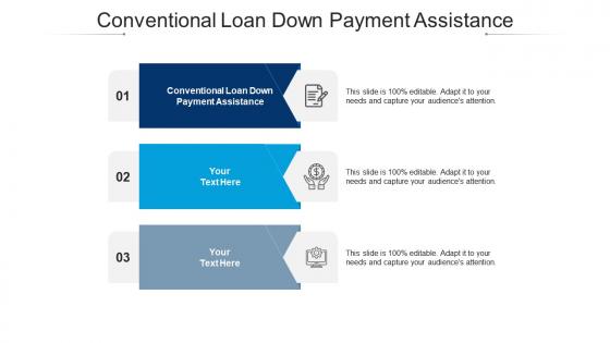Conventional loan down payment assistance ppt powerpoint presentation gallery show cpb