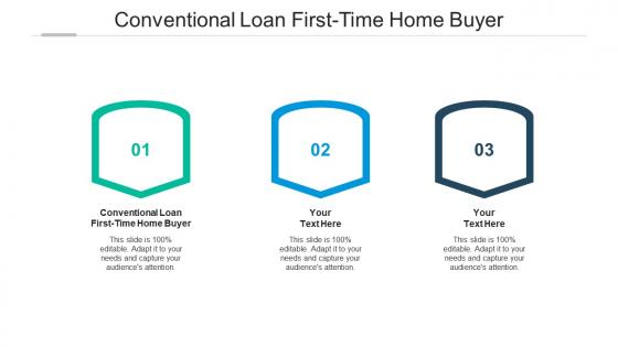 Conventional loan first time home buyer ppt powerpoint presentation layouts background image cpb
