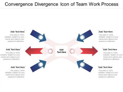 Convergence divergence icon of team work process